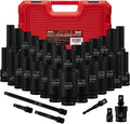 AMM 1/2" Drive Deep Impact Socket Set, 35-Piece Socket set SAE 3/8 to 1-1/4 by AMMTOOL