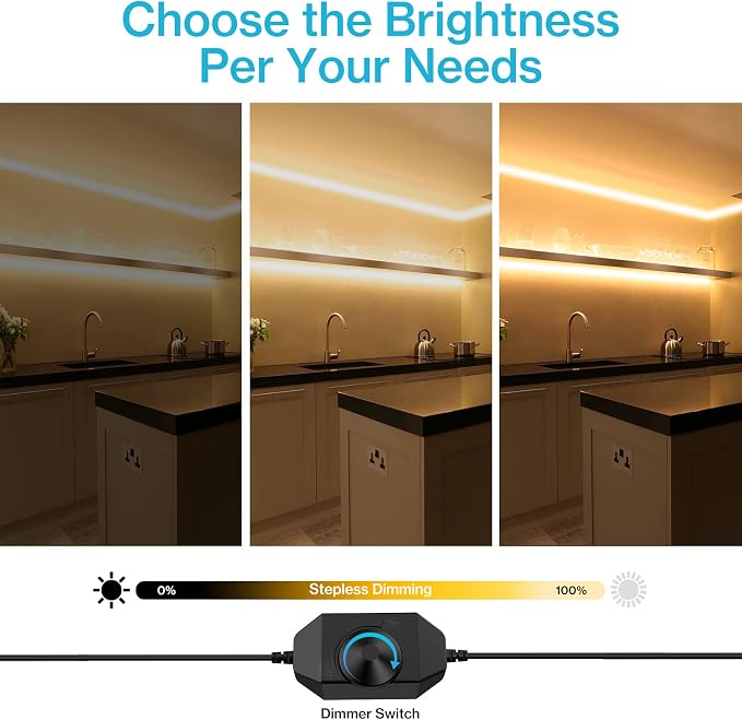 Olafus 16.4ft LED Strip Lights Warm White Dimmable, LED Rope Light Kit 12V - Image 3