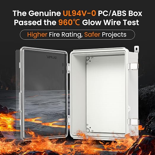 QILIPSU UL94-V0 Outdoor Electrical Box 16.4"x12.4"x7.1" Waterproof Junction Box - Image 2