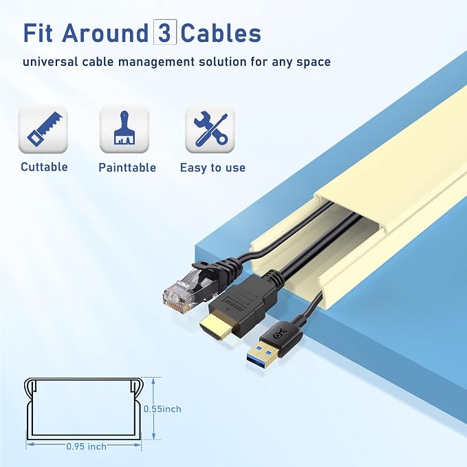 157" Cable Raceway Kit Cord Cover - Image 2