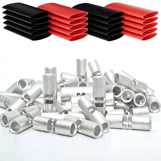 8 AWG Wire Splice Kit – 20 PCS 8 Gauge Tinned Copper Non-Insulated Butt by SVAAR