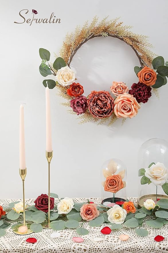 Serwalin Artificial Flowers Orange Marigold Fall Flowers - Image 7