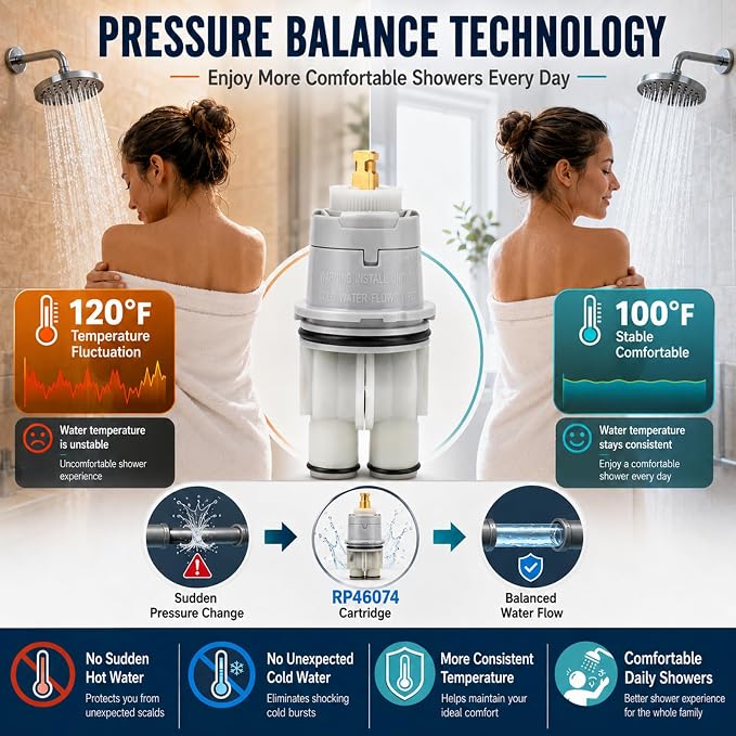 2 Pcs RP46074 Delta Shower Cartridge Compatible - Image 3