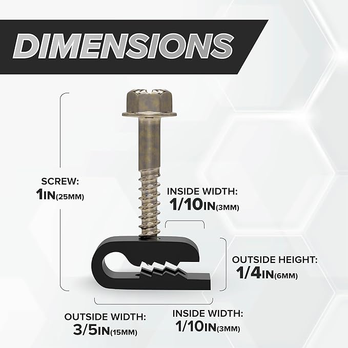 THE CIMPLE CO Mini Screw-in Cable Clips and Fasteners - Image 7