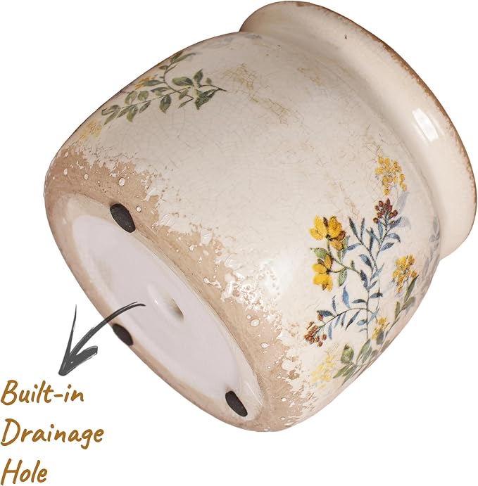 Xiaan Jiaju Ceramic Pots for Plants, Cottage Rustic Clay Flower Pots & Vase | - Image 3