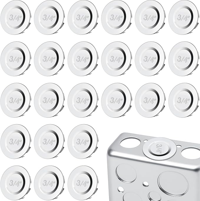 24 Pcs 3/4 Inch Knockout Plugs for Electrical Box Conduit Openings | Knockout by LITGURU