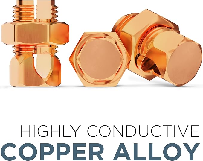 THE CIMPLE CO 4 Pack, Size #2 Copper Split-Bolt Connectors 2 AWG - Image 7