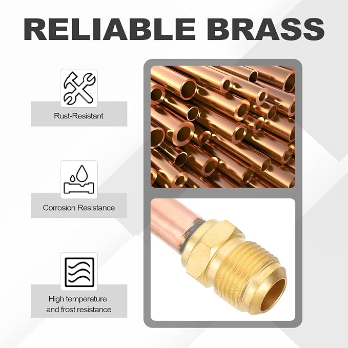uxcell 1/2" SAE 45 Degree Brass Pipe Fitting - Image 4