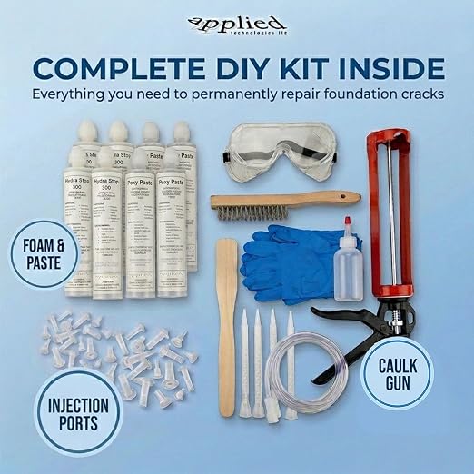 Fast Set Foundation Crack Injection Repair Kit, 20ft | Rapid-Curing Resin Fills - Image 7