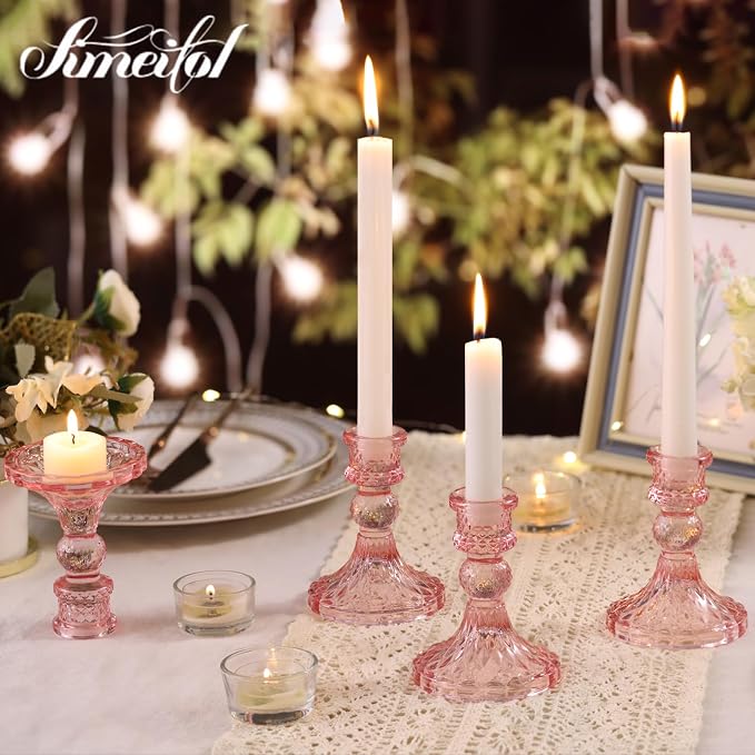 Glass Candle Holder Set of 12, Candle Stick Holder - Image 7