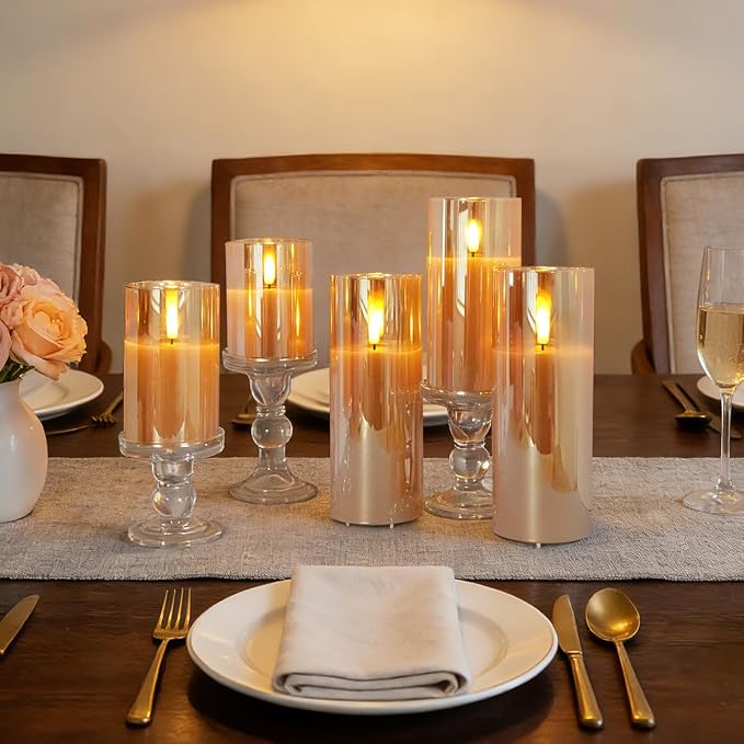 LEDHOLYT Rechargeable Flameless Candles, Realistic Flickering LED Flameless - Image 6