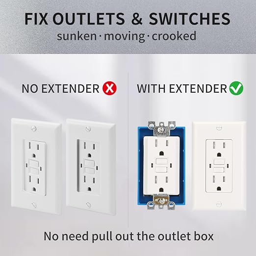 Single Gang Receptacle Outlet Box Extenders 1/2" - Image 6