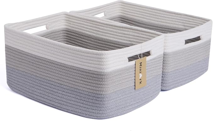 MiniArk Large Storage Baskets for Shelves, Baby Nursery, Toy Baskets Box by MiniArkStorageBasketsHome