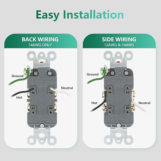 10-Pack 15A Contractor Weather & Tamper Outlet WR TR White Kit | Contractor - Image 2