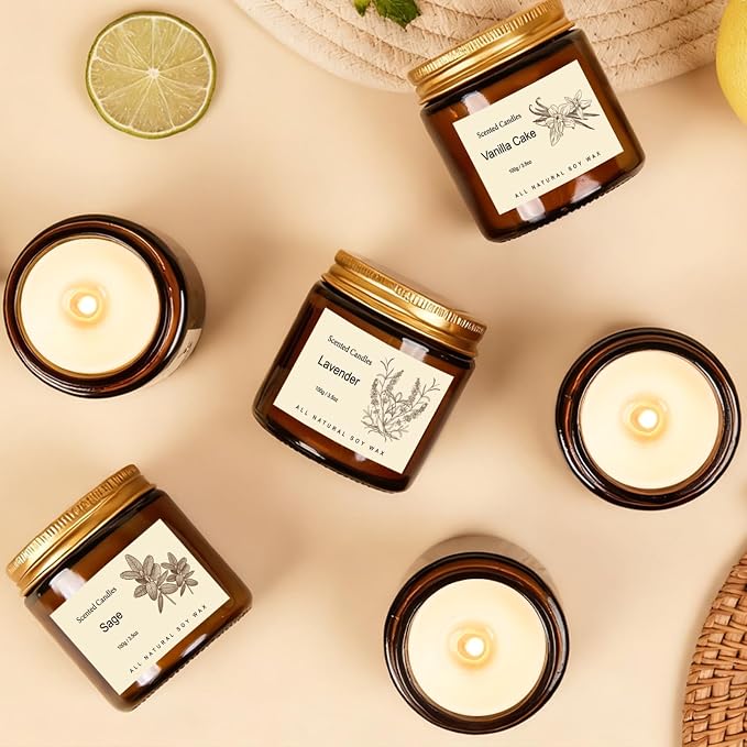 Scented Candles Gift Set for Home, 12 Pack Aromatherapy Soy Candles, 6 - Image 4