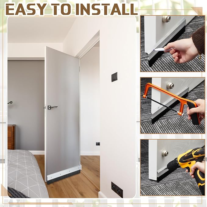 Hushee 4 Pcs 2x36 Inches Brush Door Sweep - Image 3