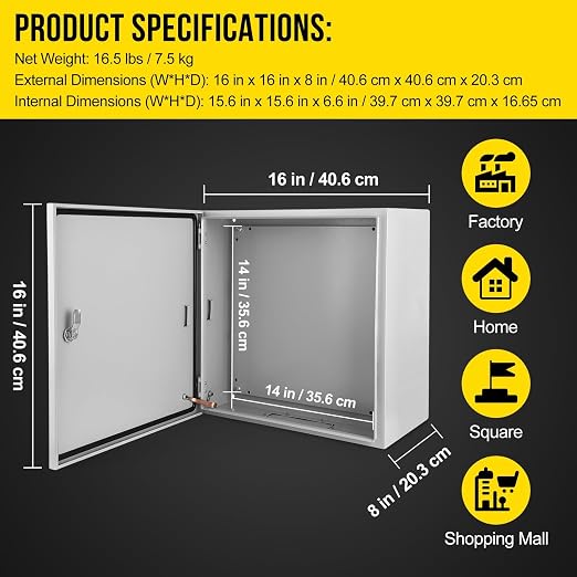 Garvee Outdoor Electrical Box, NEMA 4X Electrical Enclosure Box IP66 Waterproof - Image 6