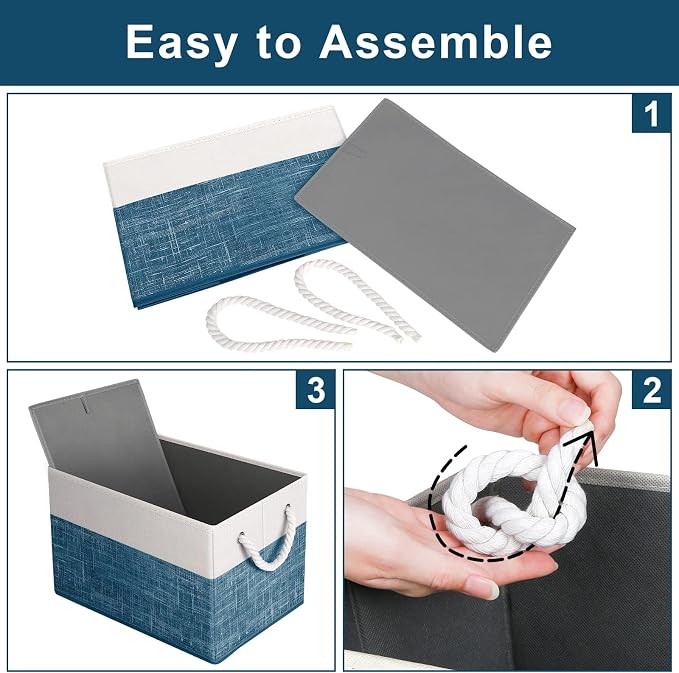 Storage Bins 6-Pack, Foldable Storage Baskets - Image 4