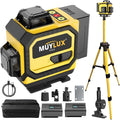 360 Laser Level with Tripod, Self Leveling Laser Leveler Tool, 4x360° Cross by MUYLUX