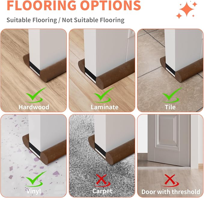 BKSAI Under Door Draft Stopper, Upgraded Under Door Gap Filler - Image 8