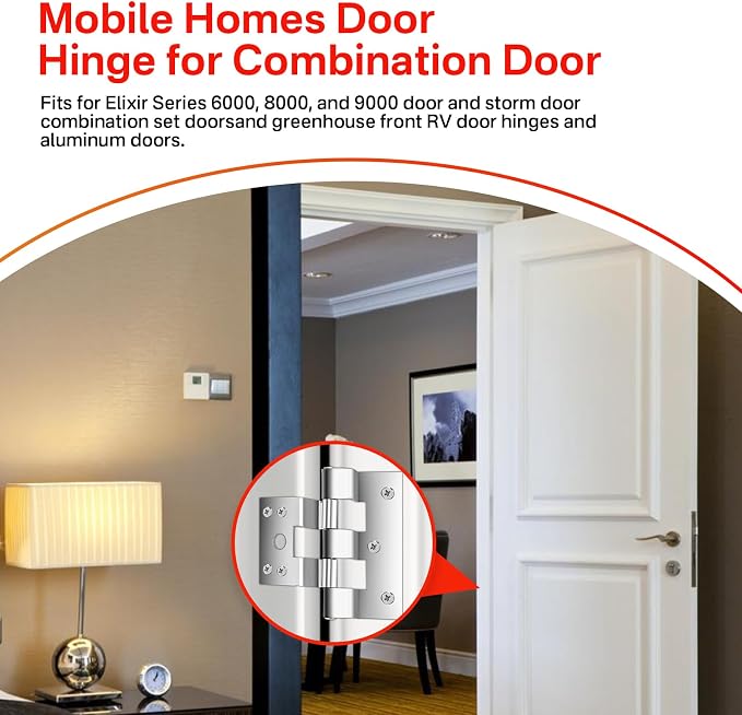 SuperDi 3 Pack Combination Door Hinges Replacement - Image 6