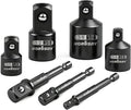 HORUSDY 7 Piece Impact Sockets Adapter Set, Hex Shank Socket to Drill Adapter by HORUSDY