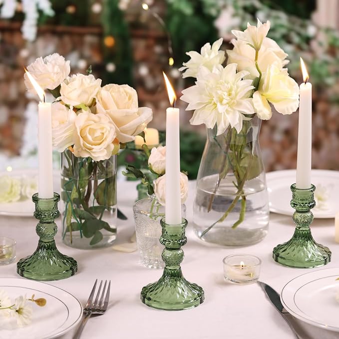 Glass Candle Holder Set of 12, Candle Stick Holder - Image 7