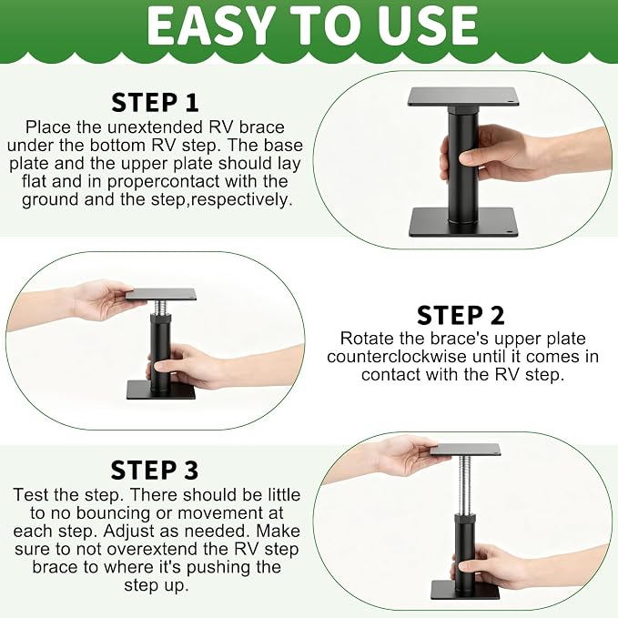 Adjustable RV Jack Post, 4-5/8" to 8" Metal Support Column（2 Pack） | Heavy - Image 7