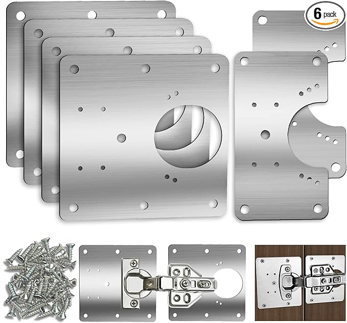 Cabinet Hinge Repair Plate Hinges Repair Fixing Plates Cabinet Repair Board | 6 by LQ-TT-CY-CX
