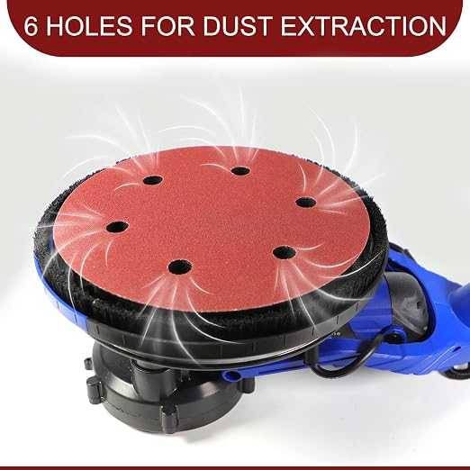 Awutzut 9 Inch 6 Hole Sanding Discs 100 Grit Hook and Loop - Image 4