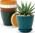 YNNICO 6 inch Plant Pots, 5 Pack Flower Pots Outdoor Indoor, Planters by AFamilyofGardenLovers