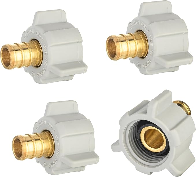 4PC EFIELD Pex 1/2" Pex X 1/2" Female NPT Swivel Adapter Crimp Fittings | by EFIELDPEXTUBING
