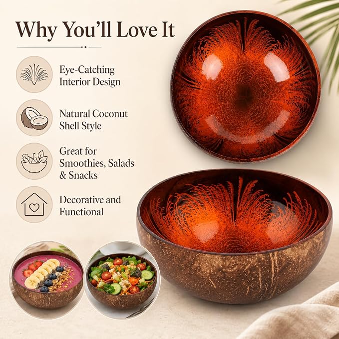 Natural Coconut Bowl Key Decorative - Image 8