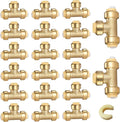 20PC HeSun 3/4" Pushfit Tee, Push to Connect Plumbing Fittings | Brass Push-fit by HeSun