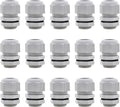 AnRui 15Pcs Waterproof NPT Cable Glands 3/4” Grey Nylon Adjustable Cable Gland by AnRui