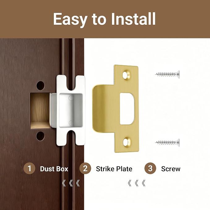 2 Pack Standard T-Strike Door Strike Plate - Image 5