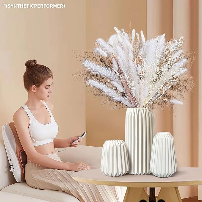 Ceramic Vases Set of 3-White Vase - Image 2