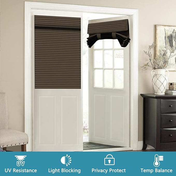 Muamar French Door Curtains Privacy Door Blind, Front Door Window Curtain - Image 7