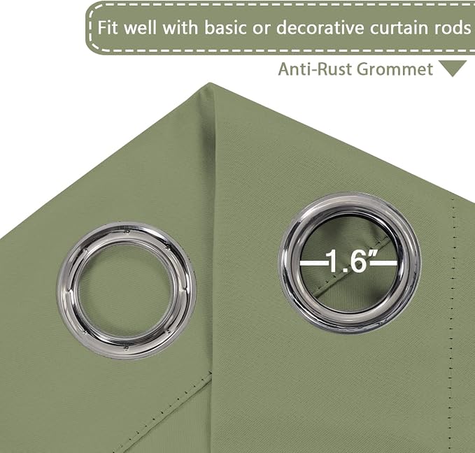 H.VERSAILTEX Blackout Patio Curtains 100 x 96 Inches - Image 3