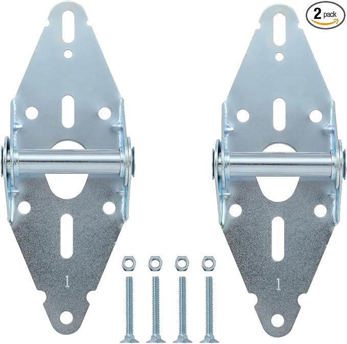 Garage Door Hinge #1, 14 Gauge Steel Replacement, Galvanized, 2 Pack | by HOME+MASTER+HARDWARE