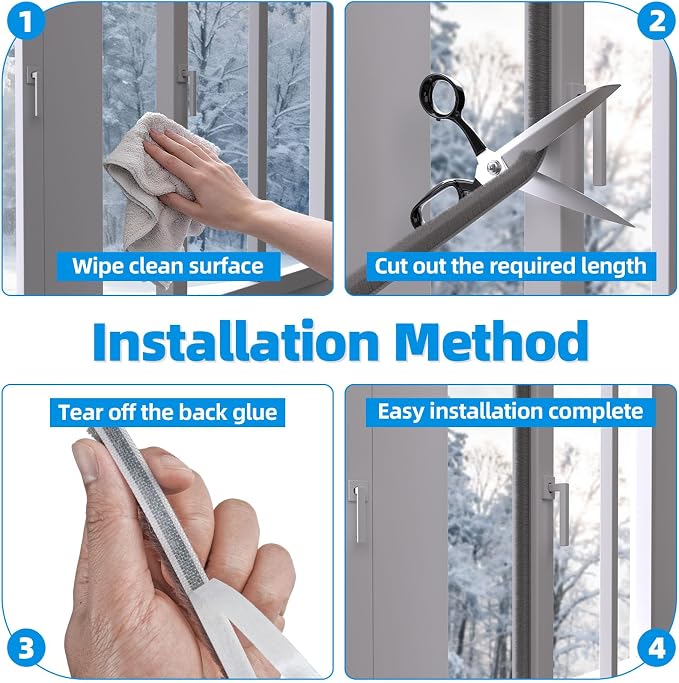 Brush Weather Stripping, Self-Adhesive Pile Door Seal Strip - Image 7