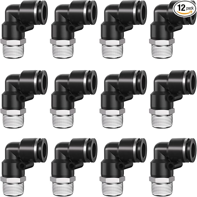 1/4 Push to Connect Fittings npt Thread to 5/32 Air Line Quick | Pneumatic by Unknown
