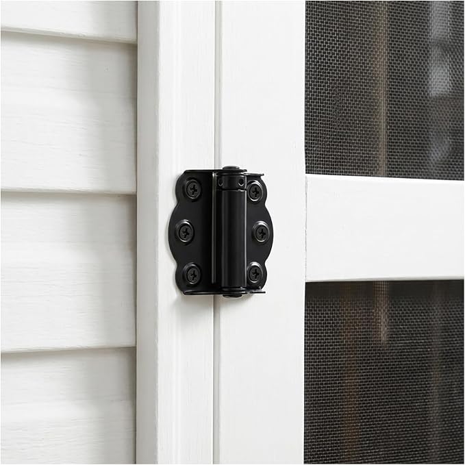 Nuk3y Screen Door Spring Hinge Set, Set Includes 2 Self-Closing Hinges & 1 - Image 3