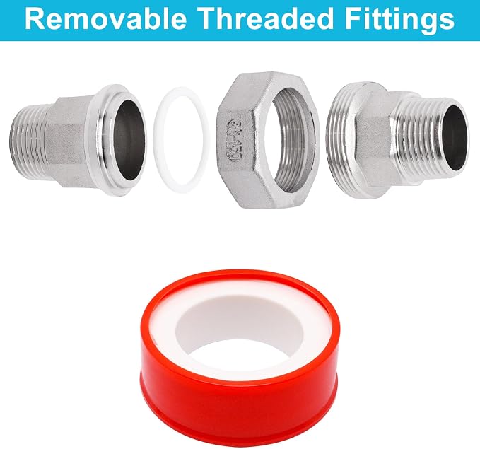 2PCS Cast Pipe Fittings Union, 3/4" NPT Male x 3/4" NPT Male 304 Stainless - Image 5