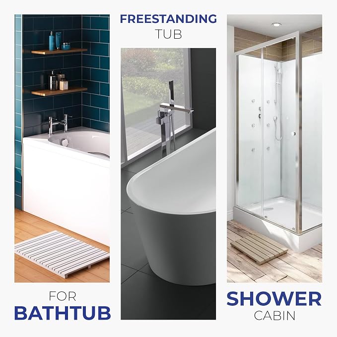 Bathtub Shower Drain Pipe, Flexible Freestanding Tub Drain Kit, 1 1/2 inch - Image 6