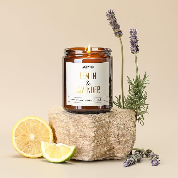 AOOVOO Lemon Lavender Scented Candle - Image 2