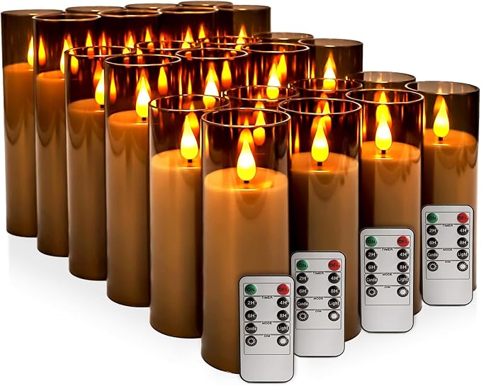 24 Pack LED Gray Flameless Candles - Image 7
