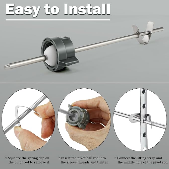 2 Pack Lavatory Pop Up Center Piece Assembly, Sink Stopper Pivot Rod - Image 3