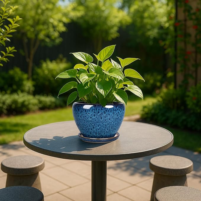 Deep Dream 6 Inch Plant Pots- Ceramic Planter Pot - Image 2