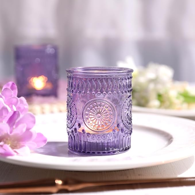 24pcs Purple Votive Candle Holders - Image 3
